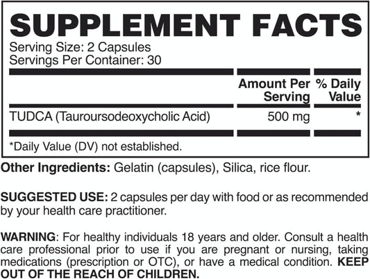 Apollon Nutrition Tudca | Premium Liver & Gallbladder Support, Bile Salts, Detox, Cleanse, For Men & Women | 60 Capsules