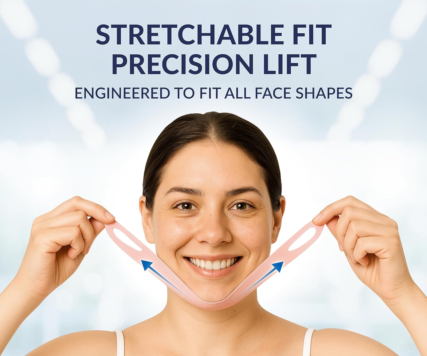 Stylia V Line Lifting Collagen Face Mask - Double Chin Strap For Women - Jawline Shaper Face Lift Tape - Neck Lift Collagen Mask - Chin Strap For Sleeping - Hyaluronic Acid, Aloe Vera, Cica 10Pc : Beauty & Personal Care