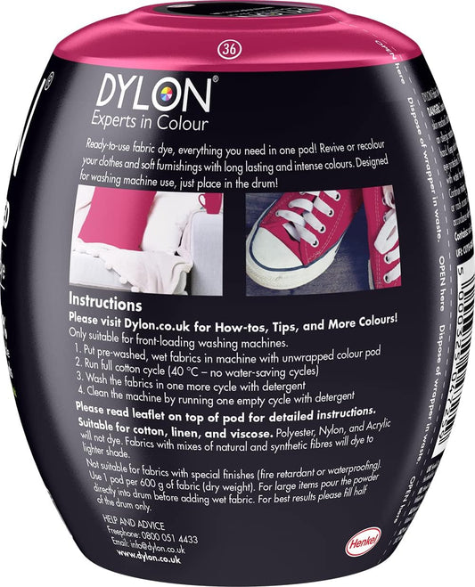 Dylon Washing Machine Fabric Dye Pod For Clothes & Soft Furnishings, 350G – Sandy Beige