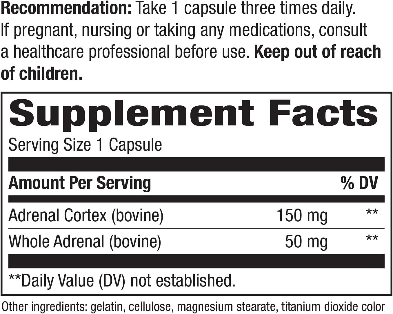 Nature's Way ADRENergize with Adrenal Cortex & Whole Adrenal, Energy Support*, 50 Capsules : Health & Household