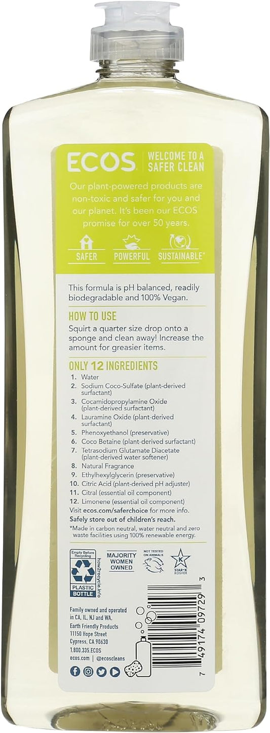 Ecos, Dish Soap Bamboo Lemon, 25 Fl Oz