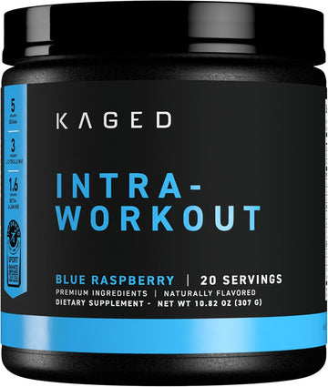 Kaged Intra-Workout Powder In-Kaged Bcaas, L-Citrulline & Beta-Alanine For Endurance 124Mg Organic Purcaf Caffeine Coconut Water Powder 20 Servings Blue Raspberry