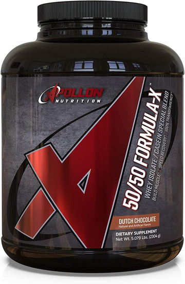 Apollon Nutrition 50/50 Formula-X | Whey Isolate And Casein Protein | 5 Lb (Alpine Vanilla)