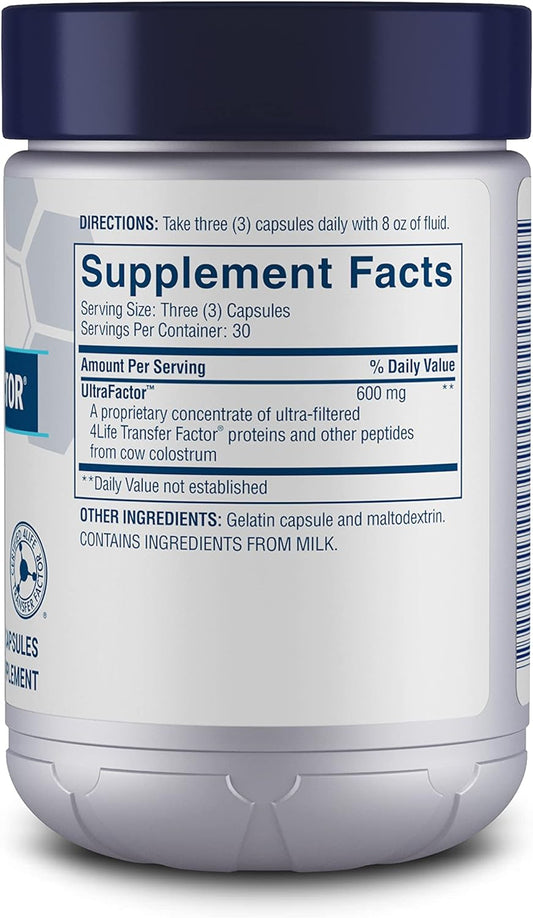4Life Transfer Factor Classic - Immune System Support Featuring Transfer Factor From Cow Colostrum - 90 Capsules