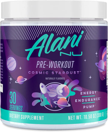 Alani Nu Pre Workout Powder Juicy Peach, Amino Energy Boost, Endurance Supplement, Sugar Free, 200Mg Caffeine, L-Theanine, Beta-Alanine, Citrulline, 30 Servings