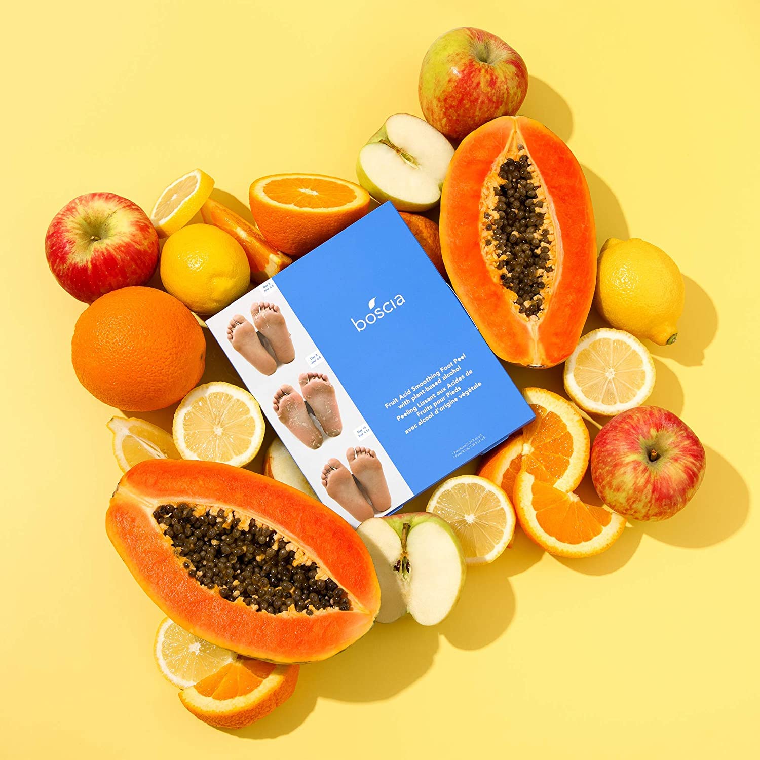 Boscia Fruit Acid Smoothing Foot Peel - Vegan, Cruelty-Free, Natural Skin Care - Foot Peel Mask To Soften Callused Skin - Fits Up To Men'S Size 12-3 Pairs : Beauty & Personal Care