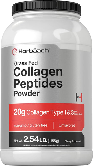 Collagen Peptides Powder 40 Oz | Unflavored | Type 1 And 3 | Hydrolyzed Protein Collagen | Keto And Paleo Supplement | Grass Fed, Non-Gmo, Gluten Free | By Horbaach