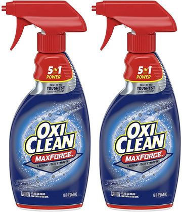 Oxiclean Max Force 5 In 1 Power Laundry Stain Remover Spray, 12 Oz - 2 Pk