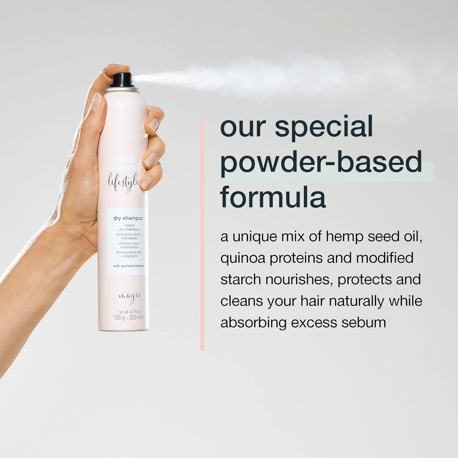 milk_shake Lifestyling Dry Shampoo - Instant Dry Shampoo for Women For Flat, Dry or Oily Hair - 4.7 Fl OZ : Beauty & Personal Care