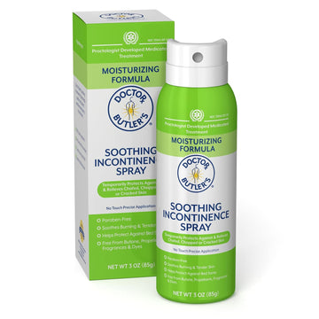Doctor Butler’S Soothing Incontinence Spray - Barrier Spray For Incontinence With Touchless Application To Help Protect Sensitive Irritated Skin Caused By Adult Incontinence (3 Oz)