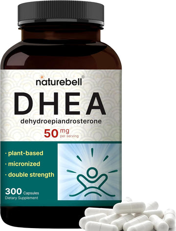 Naturebell Dhea 50Mg, 300 Capsules | Micronized Grade For Better Absorption – Plant-Based Dhea Source – Supports Energy Levels & Healthy Aging For Men And Women – Non-Gmo