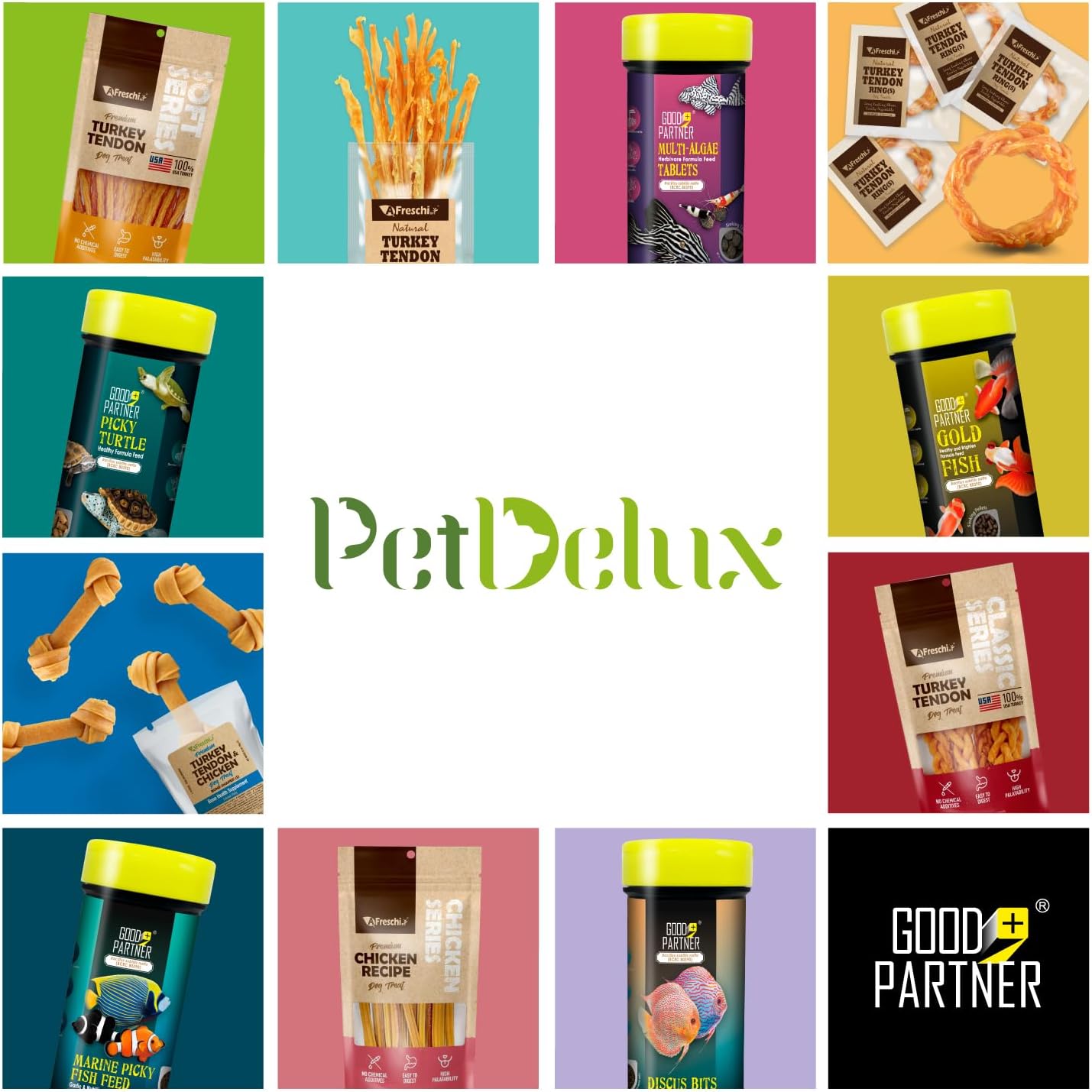 AFreschi Turkey Tendon and Chicken for Dogs, All-Natural Joint Health Supplement, Good for Senoir Dog Chew, Puppy Treat, Alternative to Rawhide (Medium), 2 Pack : Pet Supplies