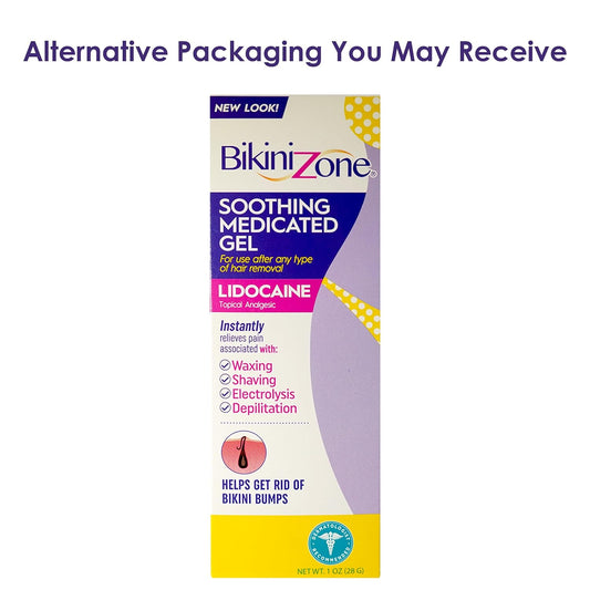 Bikini Zone Medicated After Shave Gel - Instantly Stop Shaving Bumps, Irritation & Itchiness - Gentle Formula Cream for Sensitive Areas - Dermatologist Approved & Stain-Free (1 oz, Pack of 2)