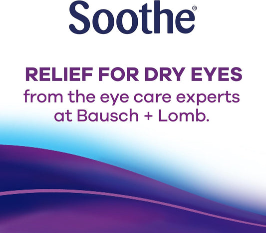 Soothe Preservative Free Lubricant Eye Drops, Long-Lasting Dry Eye Relief, Moisturizing & Comforting, Suitable For Sensitive Eyes, Single Use Vials, 30 Count