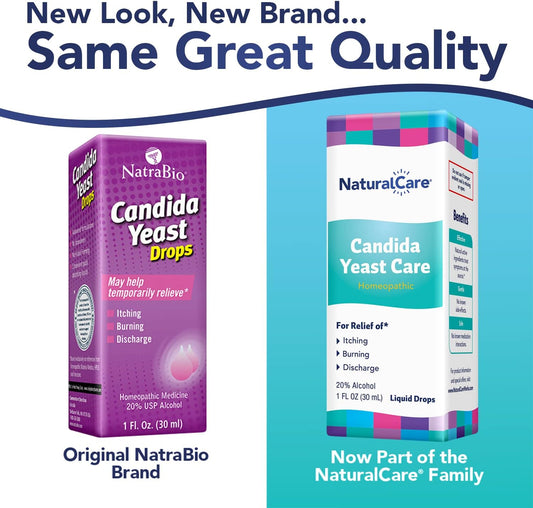 Naturalcare Candida Yeast Care Drops – Homeopathic Relief For Yeast Infection & Candida Symptoms, 2 Fl Oz