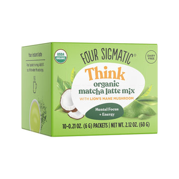 Four Sigmatic Matcha Latte | Mushroom Matcha Packets | Ceremonial Grade Matcha, Lion'S Mane, Maitake & Moringa | 20Mg Caffeine | 0.21 Ounce | Pack Of 10