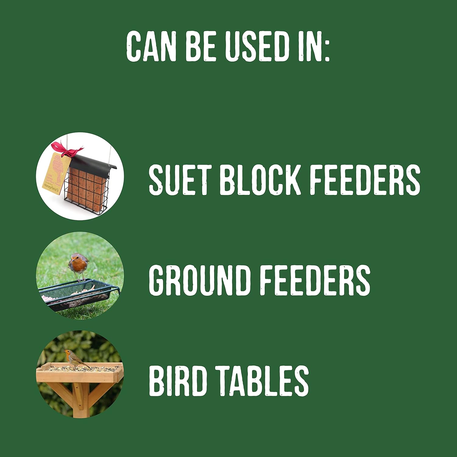 Marriage's Honeyfields Suet Block with Fruity Flavour (4 Pack) for Wild birds :Garden