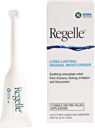Regelle Long-Lasting Vaginal Moisturiser For Menopause & Vaginal Atrophy - 3 Single-Use Tubes
