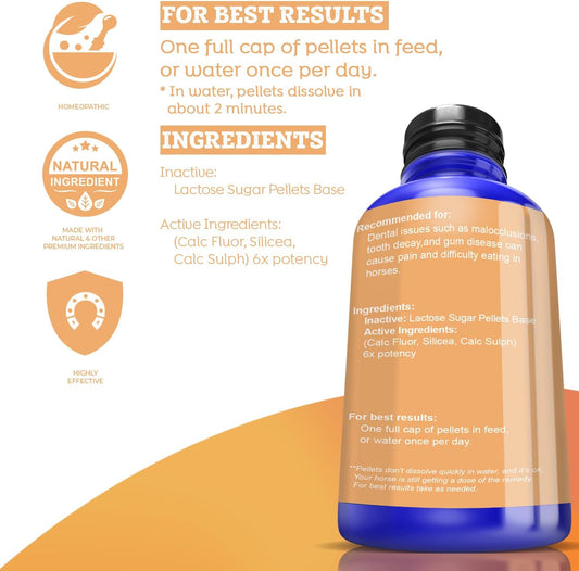 All-Natural Horse Dental Health Support - Maintains Strong, Healthy Teeth & Bones - Dental Supplements For Horses - Homeopathic & Highly Effective - 300 Tablets