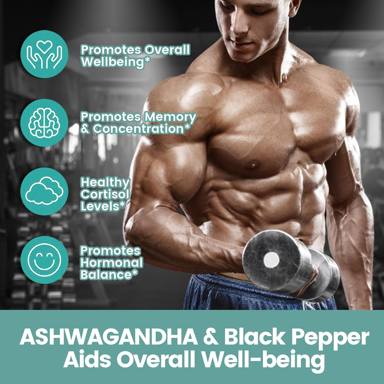 Ashwagandha Vegan Capsules Is From Ashwagandha Powder & Root Extract Ksm-66 | Black Pepper Extract | Releases Stress & Boosts Energy | Promotes Quality Sleep | 60 Coun