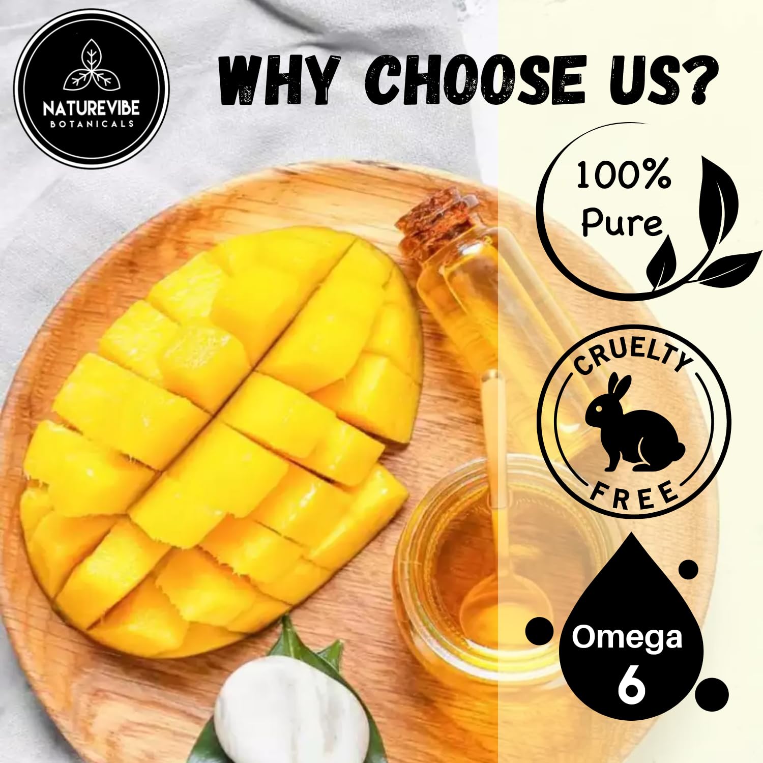 Naturevibe Botanicals Mango Oil 32 Ounces Cold Pressed 100% Pure & Natural Oil | Hydrating Oil for Hair, Nail & Skin | Non-Greasy Face Moisturiser (946 ml) : Health & Household