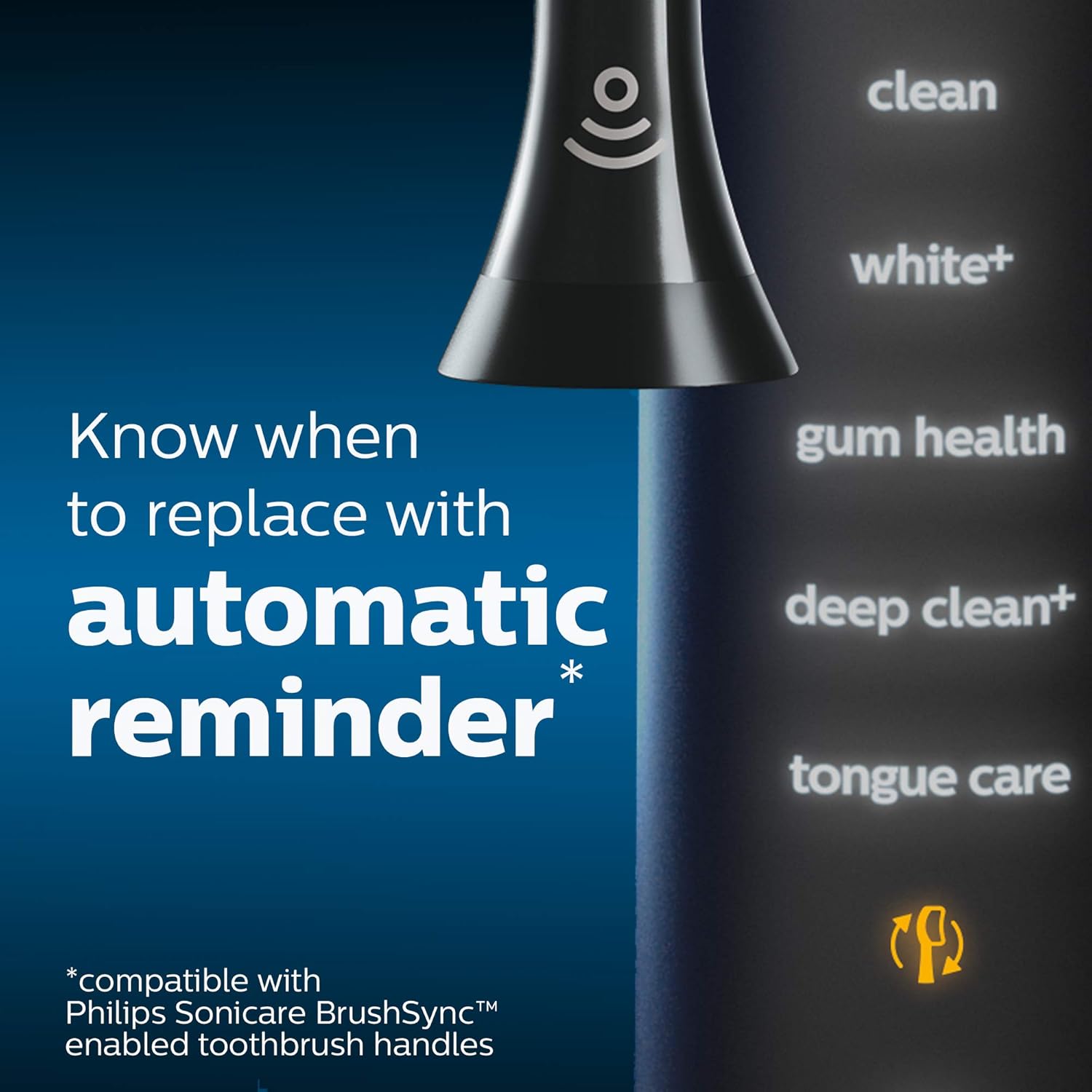 Philips Sonicare Genuine W Diamondclean Toothbrush Heads, 4 Brush Heads, Black, Hx6064/95 : Health & Household