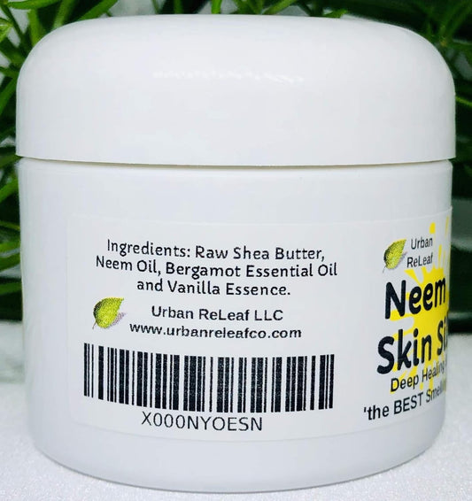 Urban Releaf Neem Skin Silk! Healing Salve. Repairs Dry Skin! Vegan. Ayurveda Rejuvenate. Feed Your Skin... Rub It In! Shea Butter & Neem Oil. Gently Soothe Damaged, Injured, Dry Skin