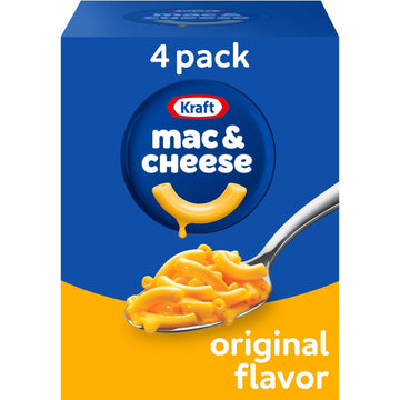 Kraft Original Macaroni & Cheese Dinner (4 Ct Pack, 7.25 Oz Boxes)