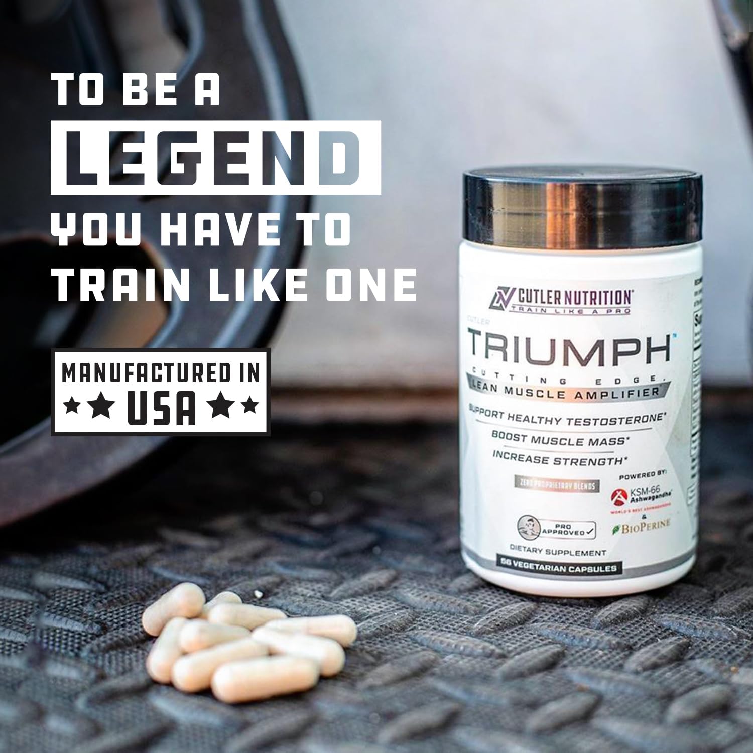 TRIUMPH Testosterone Booster for Men: Best Test Booster and Estrogen Blocker for Men with DIM, KSM 66 Ashwagandha, and Boron Citrate, Build Natural Lean Muscle Mass and Strength, 56 Veggie Capsules : Health & Household