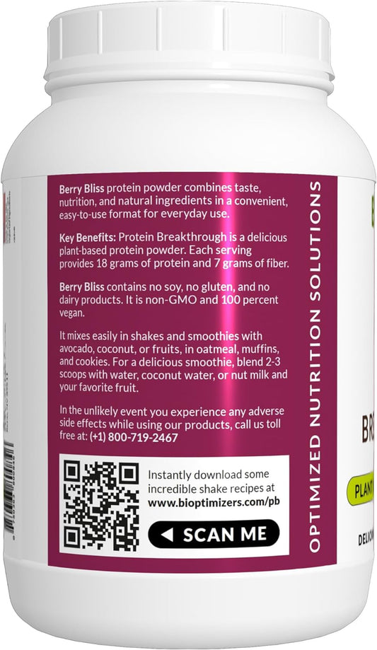 Bioptimizers Protein Breakthrough - Plant-Based Protein Blend (From Pe