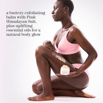 Thisworks Perfect Legs 100% Natural Scrub: Buttery Exfoliating Balm With Pink Himalayan Salt For A Natural Body Glow, 200G | 7.05 Oz