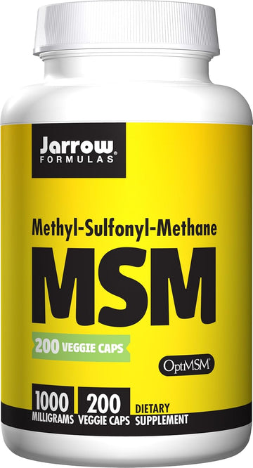 Jarrow Formulas Msm 1000 Mg - 200 Veggie Caps - Methylsulfonylmethane - Important Source Of Organic Sulfur - Strengthens Joints - Up To 200 Servings (Packaging May Vary)