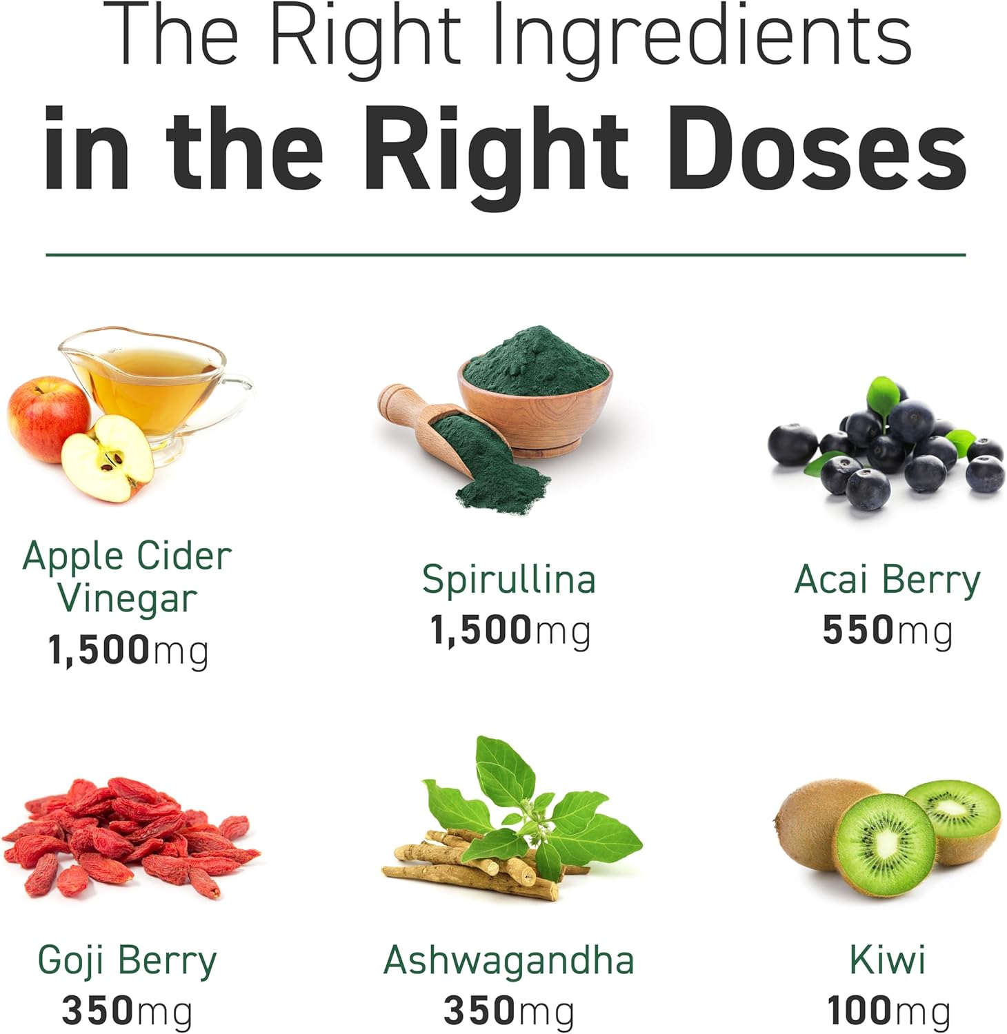 Kaged Organic Greens Superfood Powder | Apple Cinnamon | Wellness with Supergreens | Apple Cider Vinegar | Ashwaghanda | 30 Servings