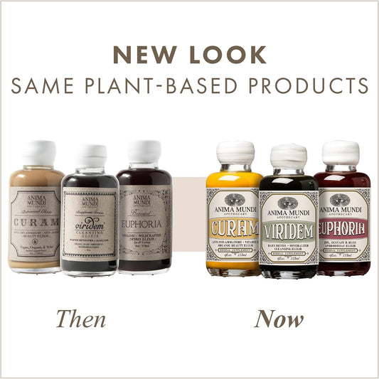 Anima Mundi Curam Organic Beauty Elixir - Liquid Turmeric Tincture - Adaptogenic Liquid Herbal Tincture With Organic Turmeric Root Extract - Add To Tea, Coffee, Smoothies And More (4Oz / 118Ml)