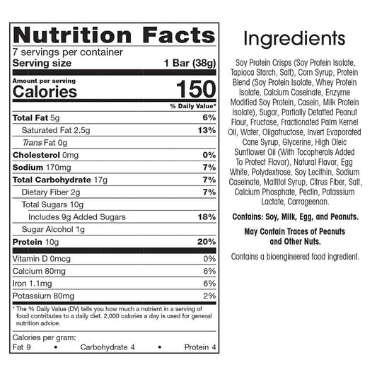 Wonderslim Gourmet Protein Snack Bar, Peanut Butter Mousse, 10G Protein, Gluten Free (7Ct)
