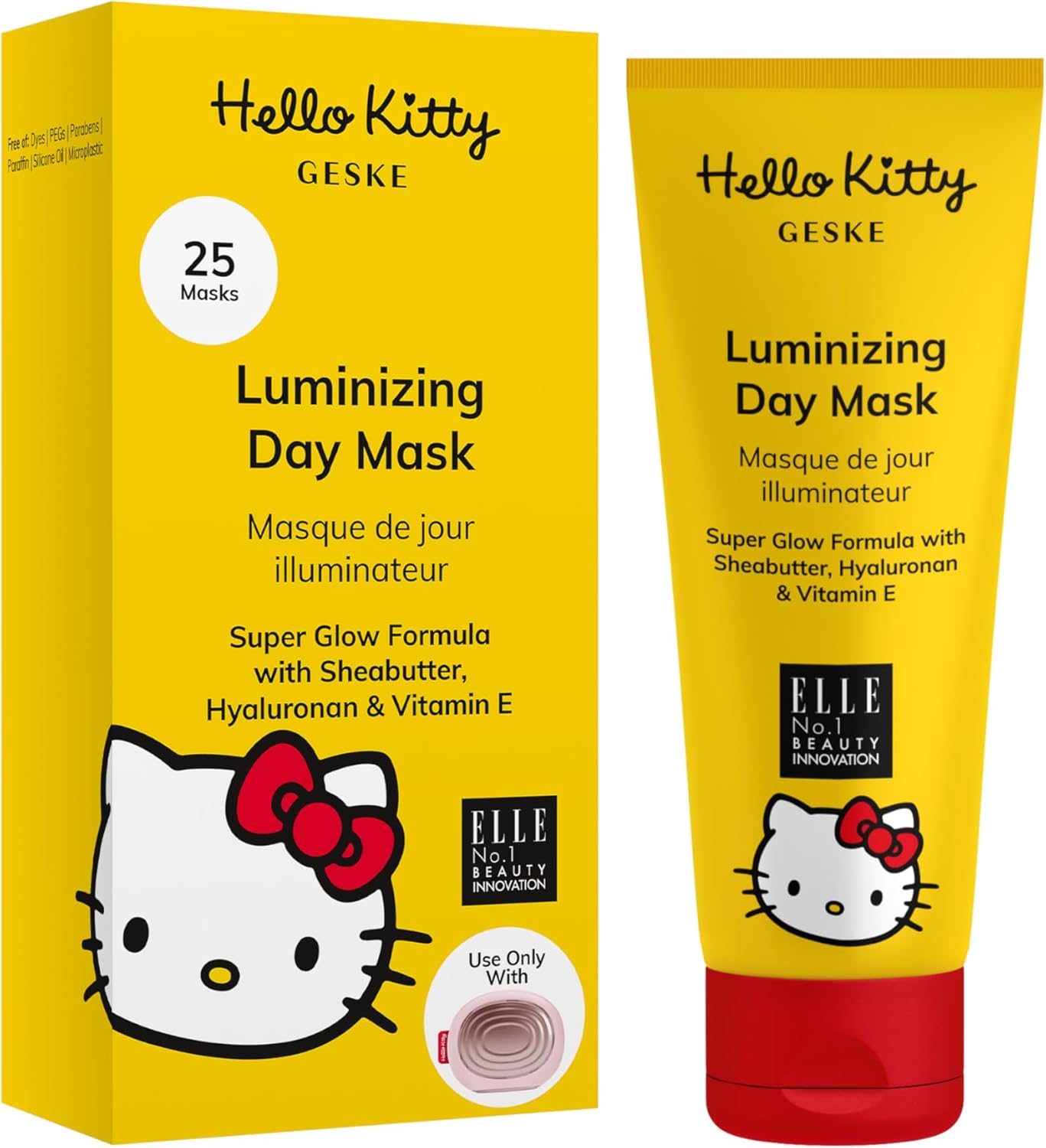GESKE Luminizing Day Mask | Use with Hello Kitty Sonic Warm & Cool Mask | Face Mask with Sheabutter, Hyaluronan & Vitamin E | Super Glow Formula | For Normal & Dehydrated Skin | Vegan & Cruelty-free : Amazon.co.uk: Beauty