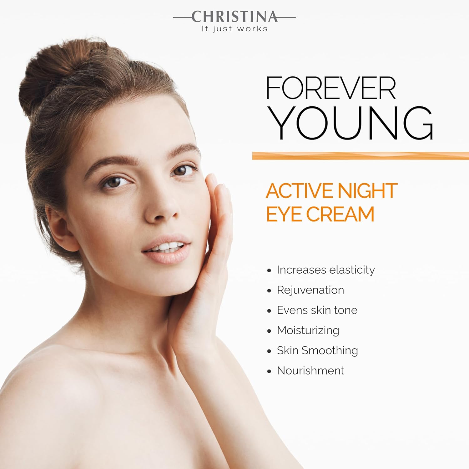 -Christina- Forever Young Active Eye Night Cream With Retinol | Avocado Oil Eye Cream | Rejuvenates, Moisturizes, And Nourishes The Skin 30Ml : Beauty & Personal Care
