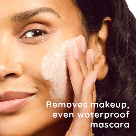 Aveeno Face Calm+Restore® Foaming Cleanser, Removes Makeup + Waterproof Mascara, Gel To Foam, For Sensitive Skin, Fragrance Free 200Ml