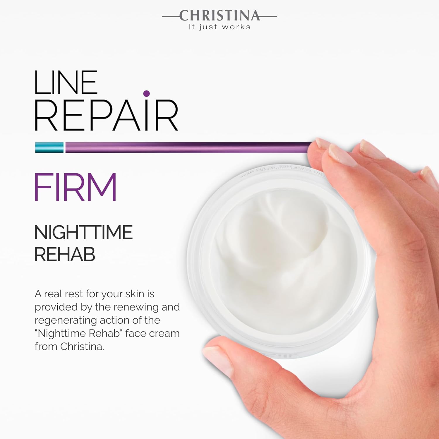 -Christina- Line Repair Night Cream With Hyaluronic Acid | Experience Refreshed, Elastic Skin With Our Soothing Night Cream | Suitable For Normal To Dry Skin 50Ml / 1.7 Fl.Oz : Beauty & Personal Care