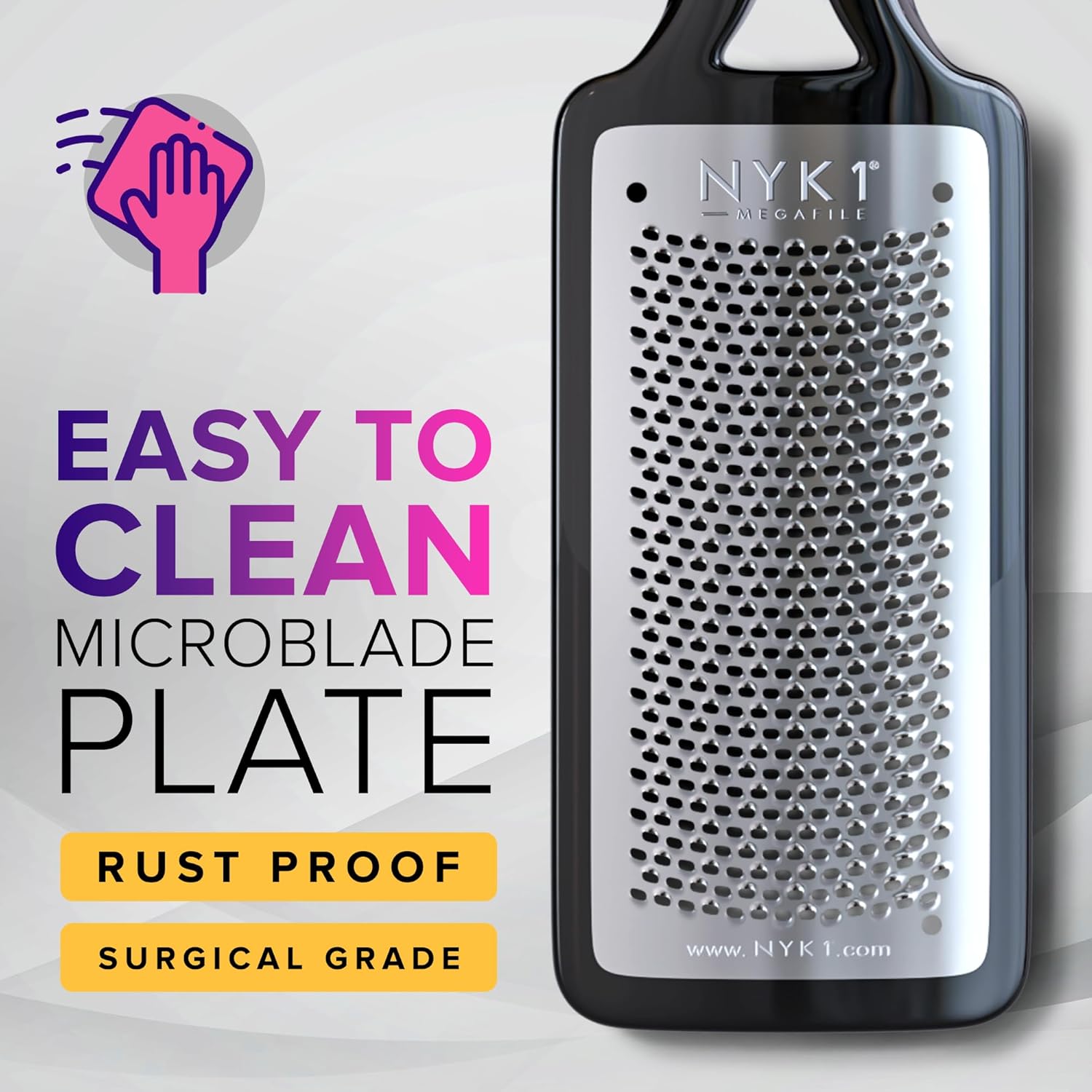 RUSTPROOF Foot File Callus Remover for Feet with Catcher (XL Size) NYK1 MEGAFILE Foot Files for Hard Skin Remover for Wet & Dry Use - High-Performance Scraper with Textured Grip for Non-Slip Control : Amazon.co.uk: Health & Personal Care