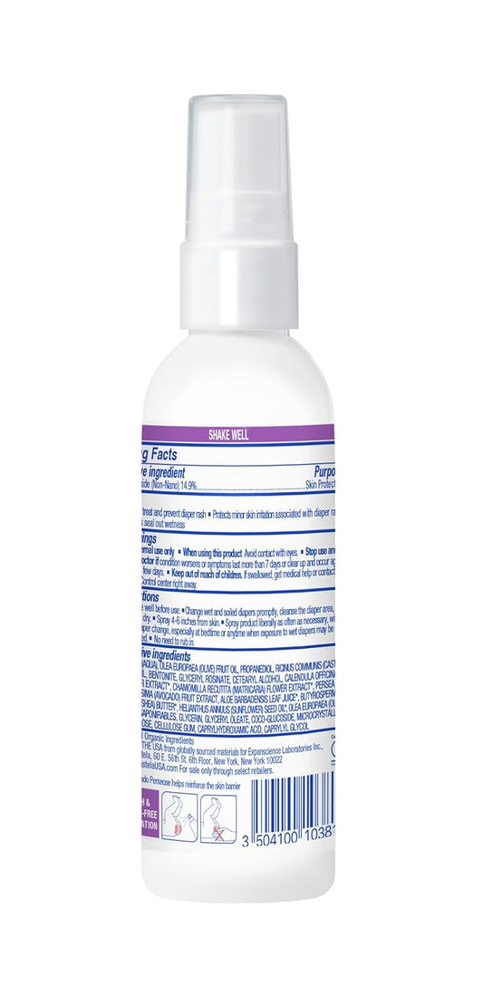 Mustela Baby Diaper Rash Cream Spray – Touch-Free Protectant With Zinc Oxide & Natural Avocado - Treats, Soothes And Prevents Diaper Rash- Fragrance-Free - 3 Fl. Oz