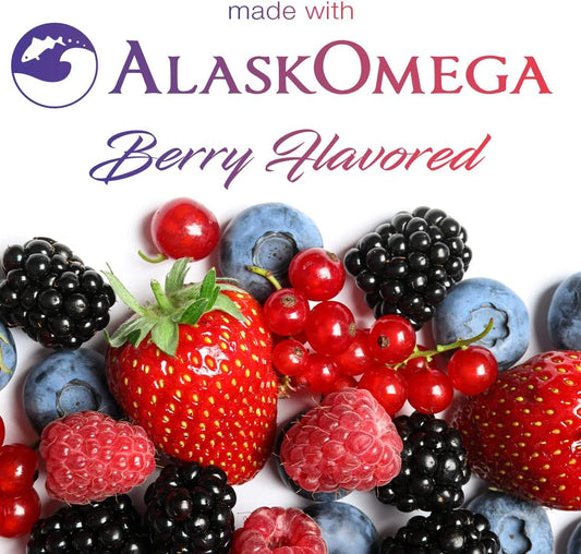 Smartervitamins Omega 3 Fish Oil, Strawberry Flavor, Burpless, Tasteless, 2000Mg, Dha Epa Triple Strength, Made With Alaskomega®