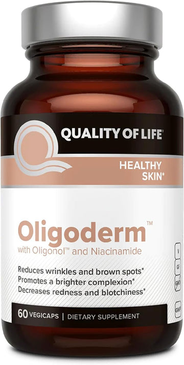 Quality Of Life - Oligoderm - Premium Skin Support Supplement Featuring Oligonol And Niacinamide - 60 Capsules