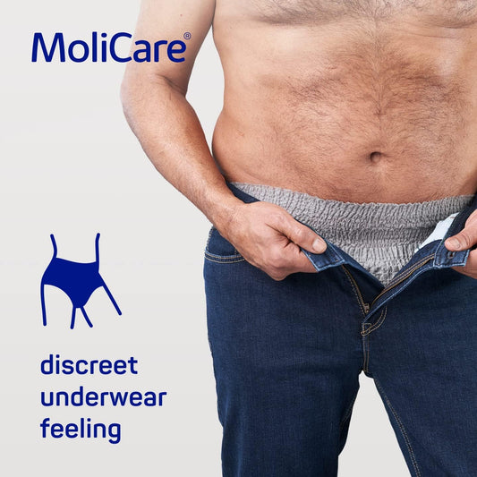 Molicare Premium Men Pants, Discreet Usage For Bladder Weakness Specially For Men, Aloe Vera, 7 Drops, Size L, Pack Of 7
