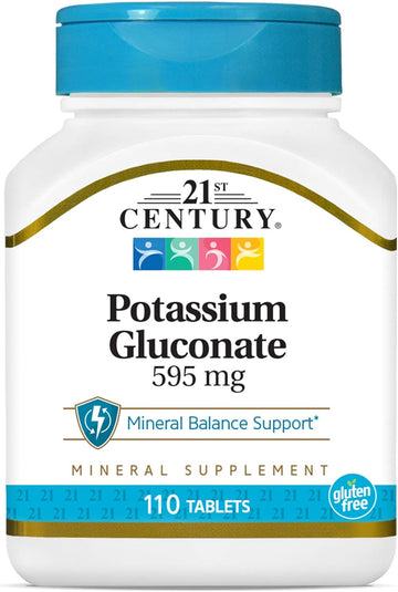 21St Century Potassium 595 Mg Tablets, 110 Count (Pack Of 3)