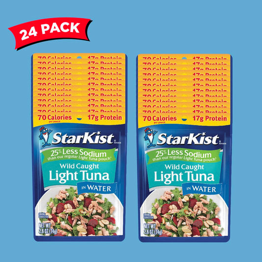 Starkist Reduced Sodium Chunk Light Tuna In Water, 2.6 Oz, Pack Of 24