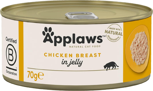 Applaws Natural Wet Cat Food, Chicken In Jelly 70 G Tin (Pack Of 24 Tins)1045Ce-A
