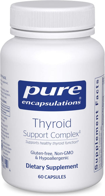 Pure Encapsulations Thyroid Support Complex - Supports Thyroid Health* - Antioxidant Infusion - With Ashwagandha & Iodine - Non-Gmo & Vegetarian - 60 Capsules