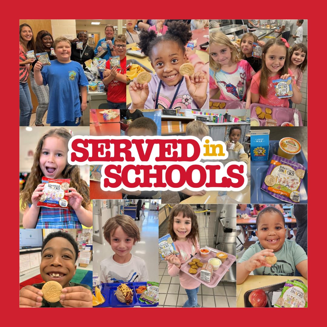 Educational Snacks – States & Capitals Edition | Nut-Free, All-Natural Educational Snacks For Kids | Explore U.S. States & Capitals – Different Mix In Every Bag | 24-Pack For Playdates, Family Learning & Travel