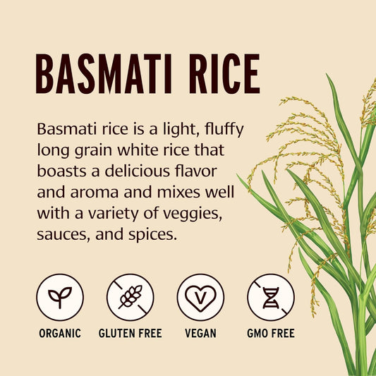 Banyan Botanicals White Basmati Rice – Organic & Pure Basmati Rice For Cooking Healthy Meals And Making Kitchari – With Resealable Zipper Bag – 3.15 Lbs – Non-Gmo Sustainably Sourced Vegan